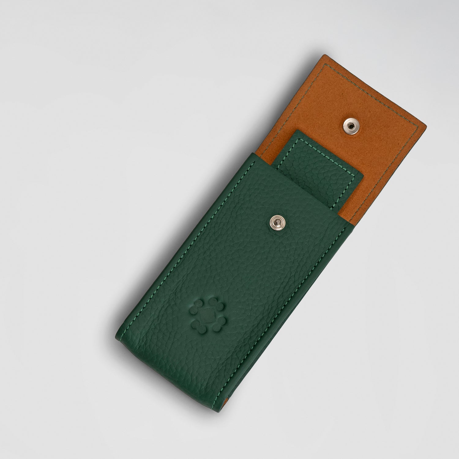Watch Pocket - Dark Green/Camel