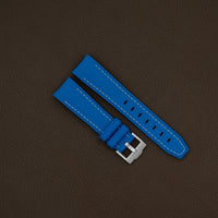 Moonswatch rubberstrap - Blue stitch