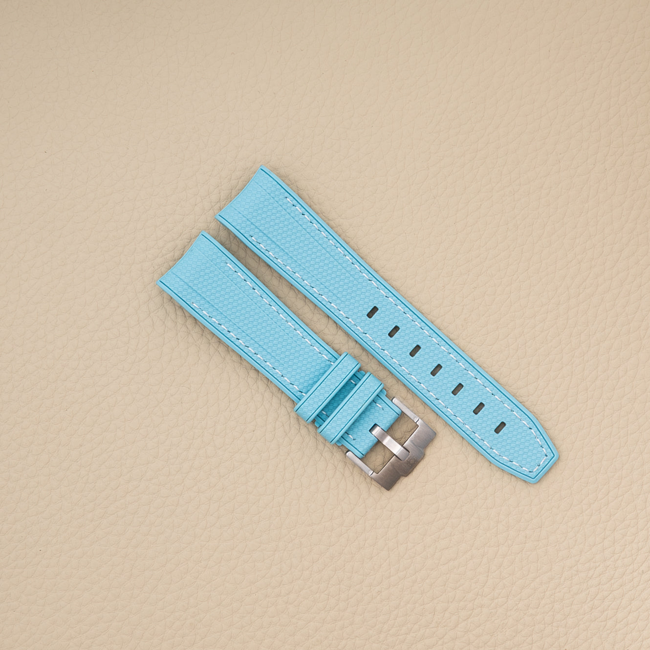 Moonswatch rubberstrap - Light Blue