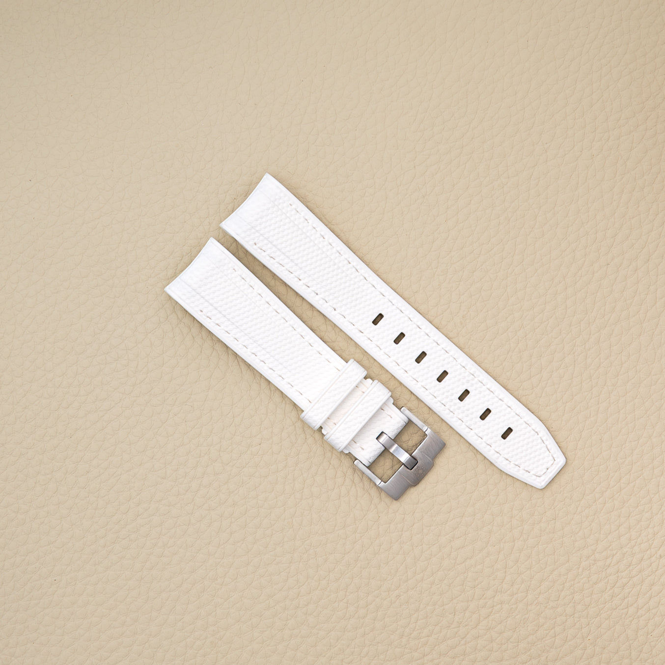 Moonswatch rubberstrap - White
