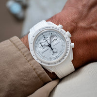 Moonswatch rubberstrap - White