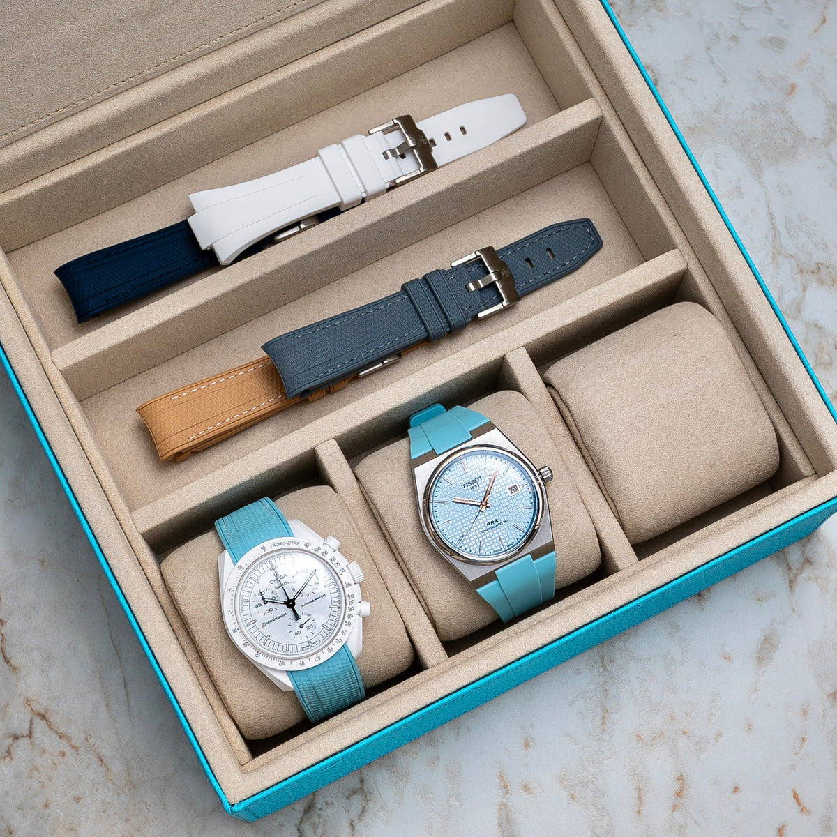 Moonswatch rubberstrap - Light Blue