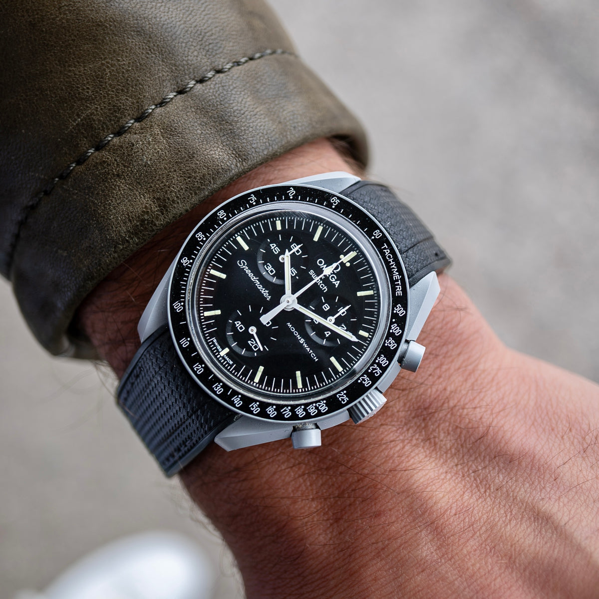 Moonswatch rubberstrap - Black