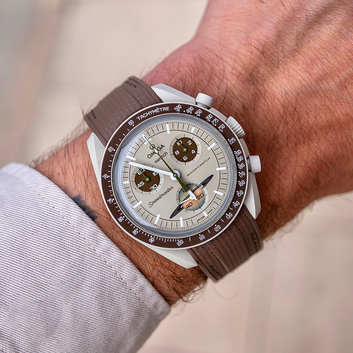 Moonswatch rubberstrap - Brown