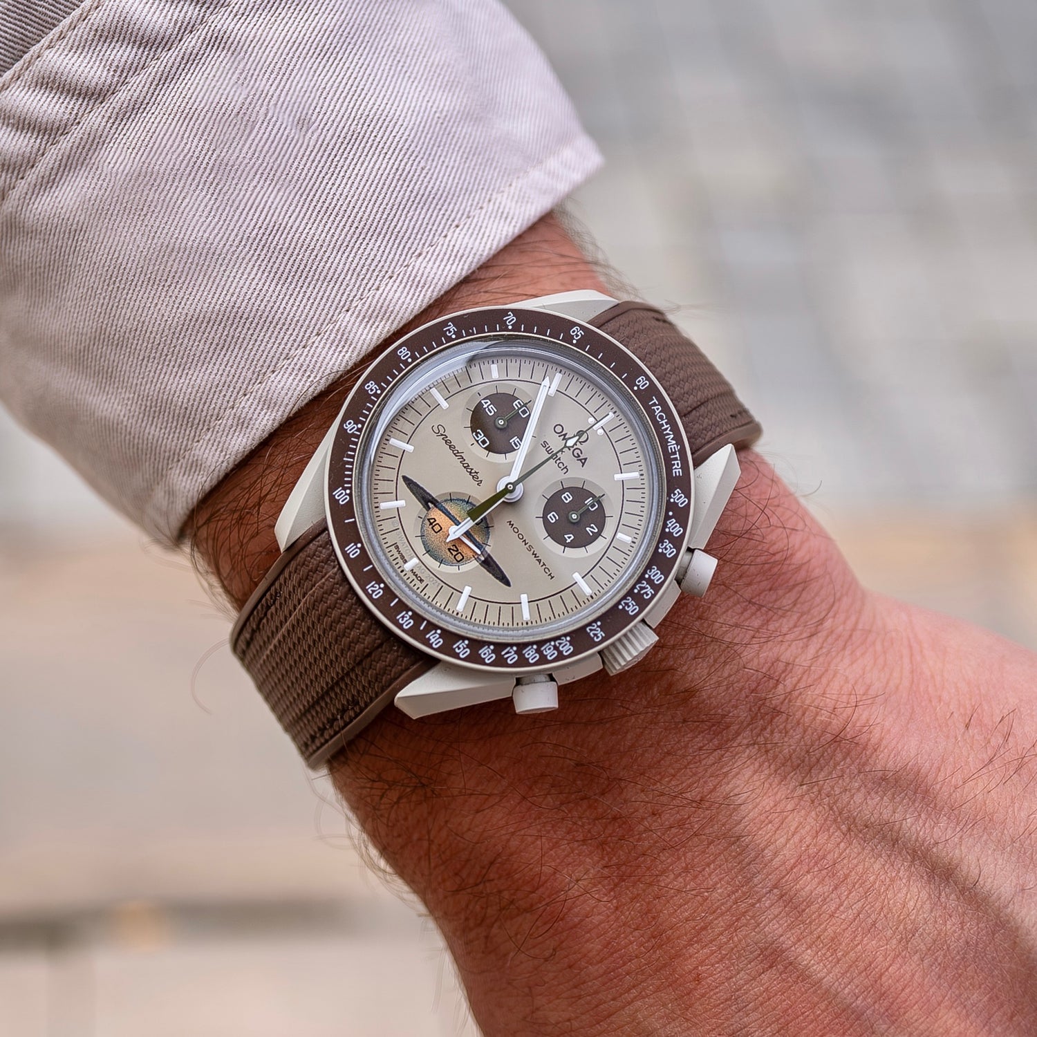 Moonswatch rubberstrap - Brown