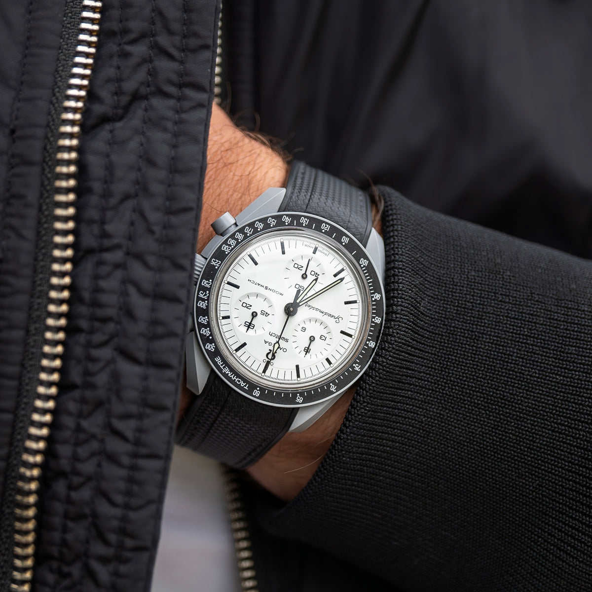 Moonswatch rubberstrap - Black