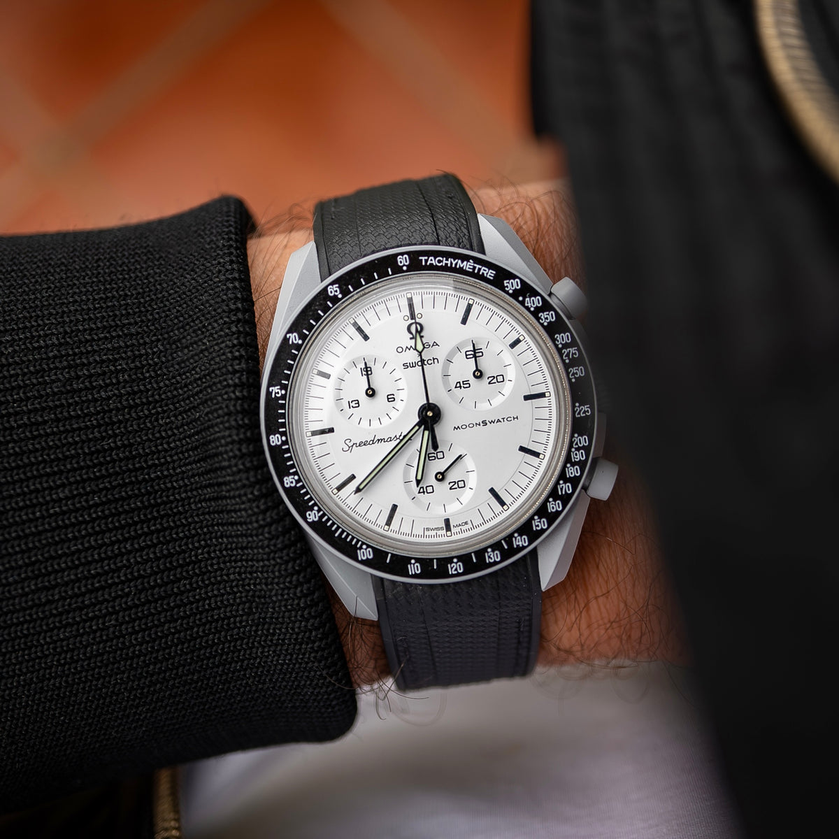 Moonswatch rubberstrap - Black