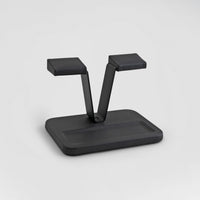 Gullwing Watch Stand Valet - Black/Black